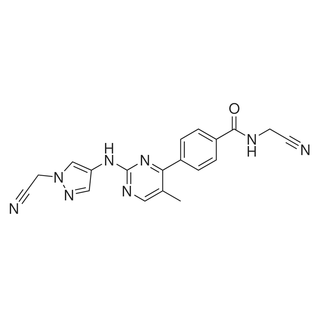 N-(Cyanomethyl)-4-(2-((1-(cyanomethyl)-1H-pyrazol-4-yl)amino)-5-methylpyrimidin-4-yl)benzamide