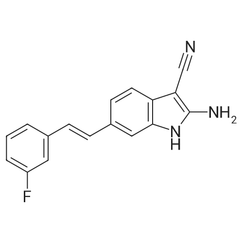 2-Amino-6-(3-fluorostyryl)-1H-indole-3-carbonitrile