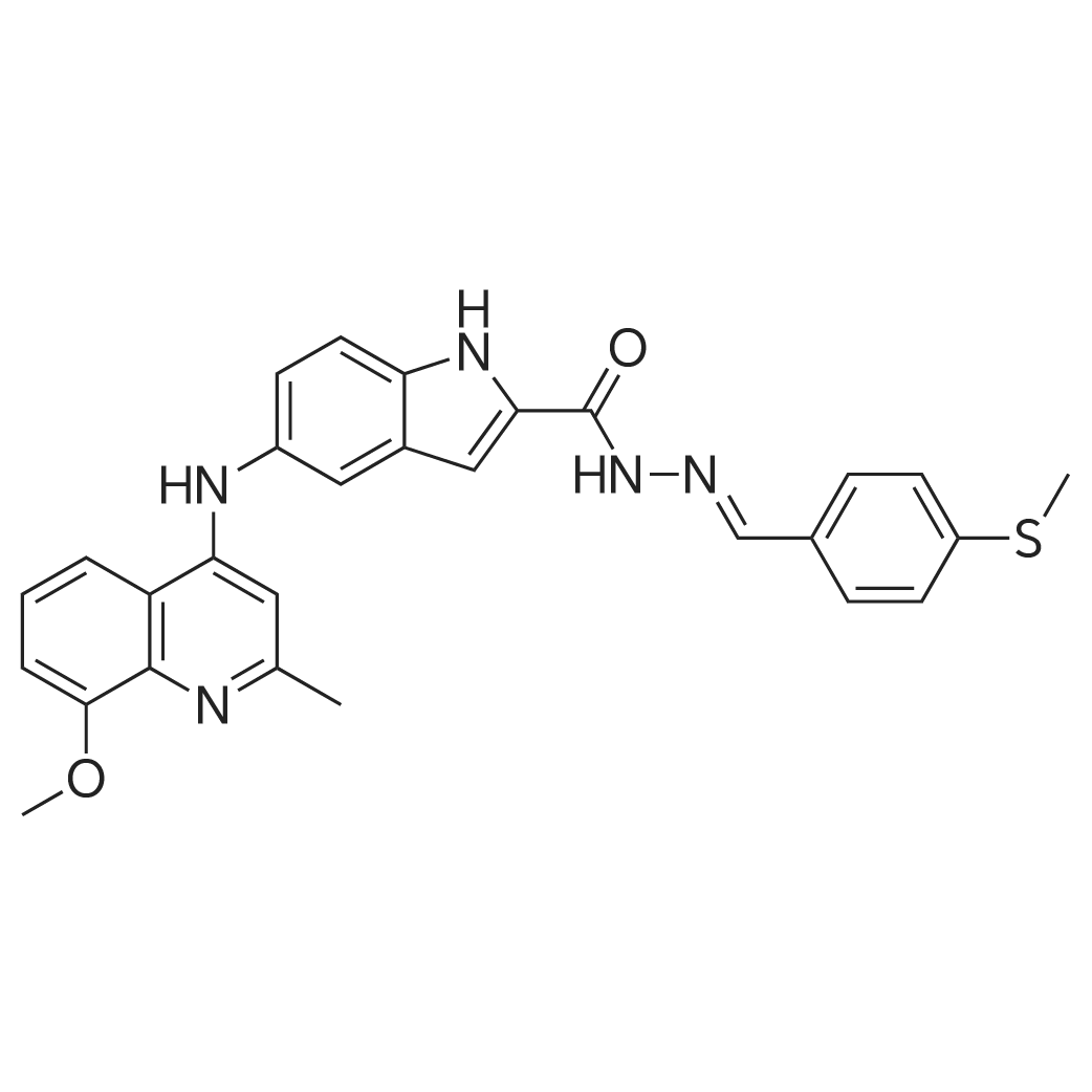 (E)-5-((8-Methoxy-2-methylquinolin-4-yl)amino)-N'-(4-(methylthio)benzylidene)-1H-indole-2-carbohydra