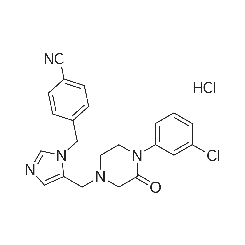 4-((5-((4-(3-Chlorophenyl)-3-oxopiperazin-1-yl)methyl)-1H-imidazol-1-yl)methyl)benzonitrile hydrochl