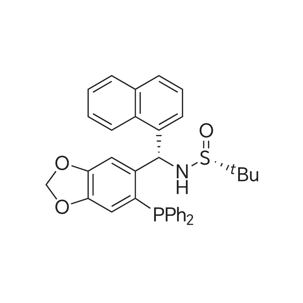 (R)-N-((S)-(6-(Diphenylphosphanyl)benzo[d][1,3]dioxol-5-yl)(naphthalen-1-yl)methyl)-2-methylpropane-
