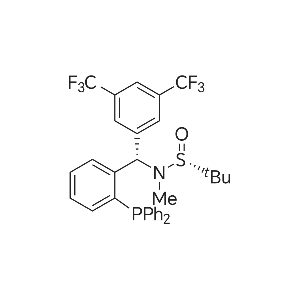 (R)-N-((S)-(3,5-Bis(trifluoromethyl)phenyl)(2-(diphenylphosphanyl)phenyl)methyl)-N,2-dimethylpropane