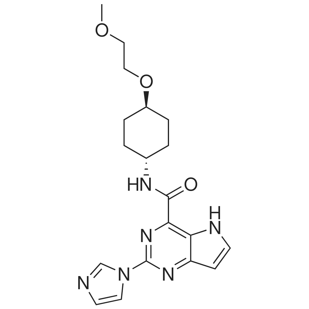 2-(1H-imidazol-1-yl)-N-(trans-4-(2-methoxyethoxy)cyclohexyl)-5H-pyrrolo[3,2-d]pyrimidine-4-carboxami
