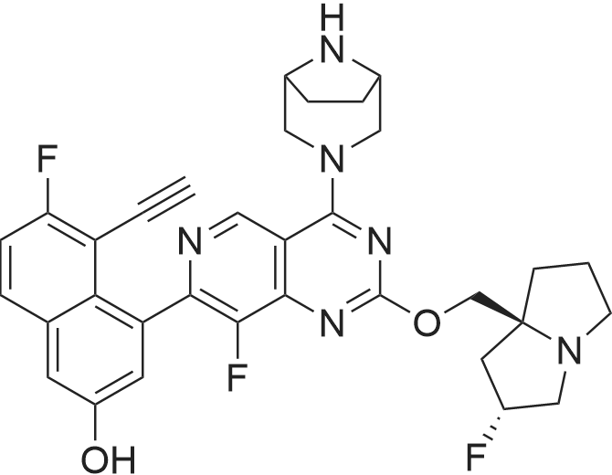 4-(4-(3,8-Diazabicyclo[3.2.1]octan-3-yl)-8-fluoro-2-(((2R,7aS)-2-fluorohexahydro-1H-pyrrolizin-7a-yl