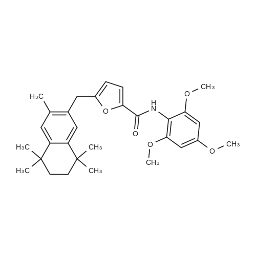 5-((3,5,5,8,8-Pentamethyl-5,6,7,8-tetrahydronaphthalen-2-yl)methyl)-N-(2,4,6-trimethoxyphenyl)furan-