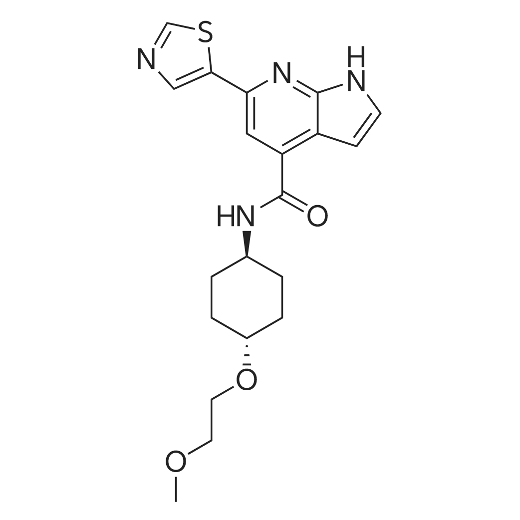 N-(trans-4-(2-Methoxyethoxy)cyclohexyl)-6-(thiazol-5-yl)-1H-pyrrolo[2,3-b]pyridine-4-carboxamide