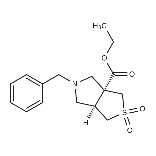 rel-Ethyl (3aS,6aR)-5-benzyltetrahydro-1H-thieno[3,4-c]pyrrole-3a(3H)-carboxylate 2,2-dioxide
