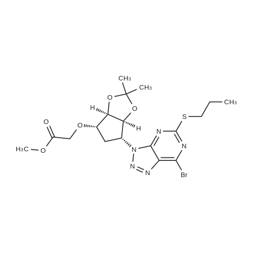 274693-24-2|Methyl 2-(((3aR,4S,6R,6aS)-6-(7-bromo-5-(propylthio)-3H-[1,2,3]triazolo[4,5-d]pyrimidin-