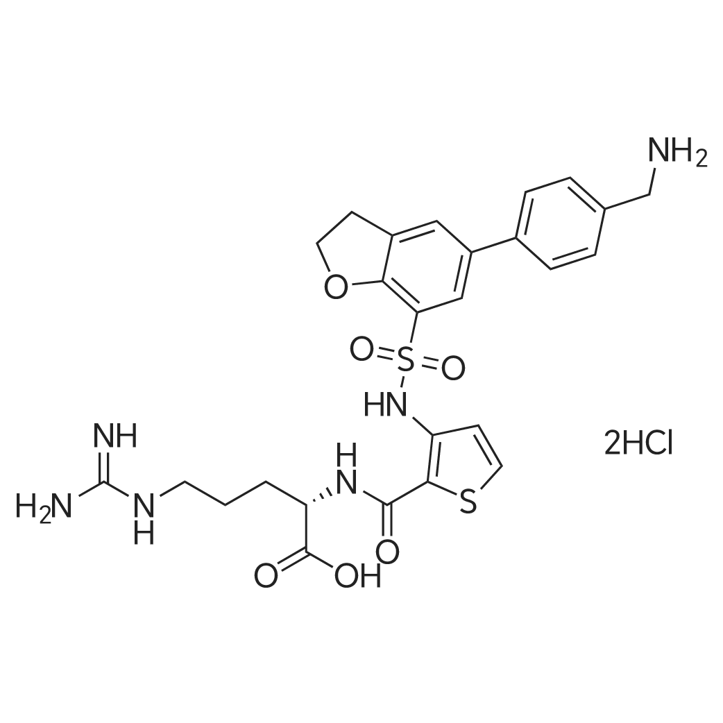 (3-((5-(4-(Aminomethyl)phenyl)-2,3-dihydrobenzofuran)-7-sulfonamido)thiophene-2-carbonyl)-L-arginine