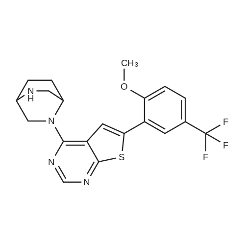 4-(2,5-Diazabicyclo[2.2.2]octan-2-yl)-6-(2-methoxy-5-(trifluoromethyl)phenyl)thieno[2,3-d]pyrimidine