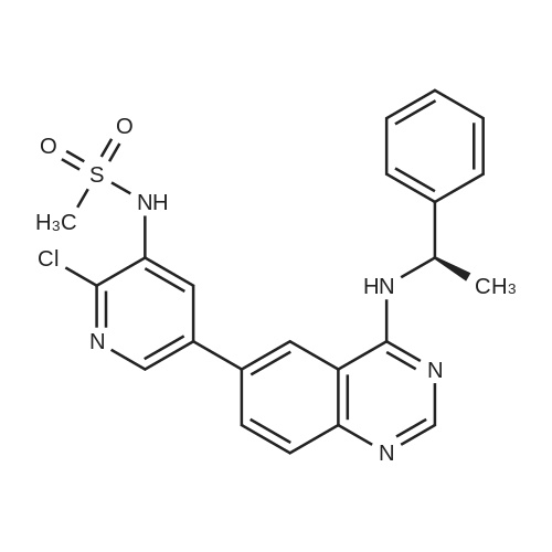 (R)-N-(2-Chloro-5-(4-((1-phenylethyl)amino)quinazolin-6-yl)pyridin-3-yl)methanesulfonamide