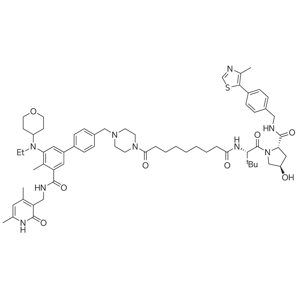 (2S,4R)-1-((S)-2-(9-(4-((3'-(((4,6-Dimethyl-2-oxo-1,2-dihydropyridin-3-yl)methyl)carbamoyl)-5'-(ethy