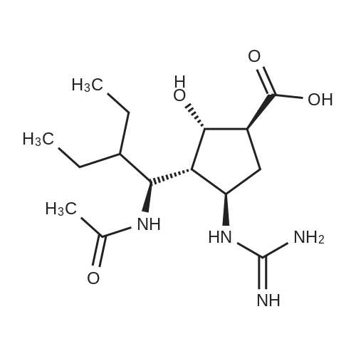 (1S,2S,3R,4R)-3-((S)-1-Acetamido-2-ethylbutyl)-4-guanidino-2-hydroxycyclopentanecarboxylic acid