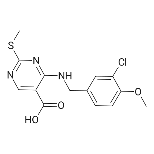 330786-34-0|4-((3-Chloro-4-methoxybenzyl)amino)-2-(methylthio)pyrimidine-5-carboxylic acid