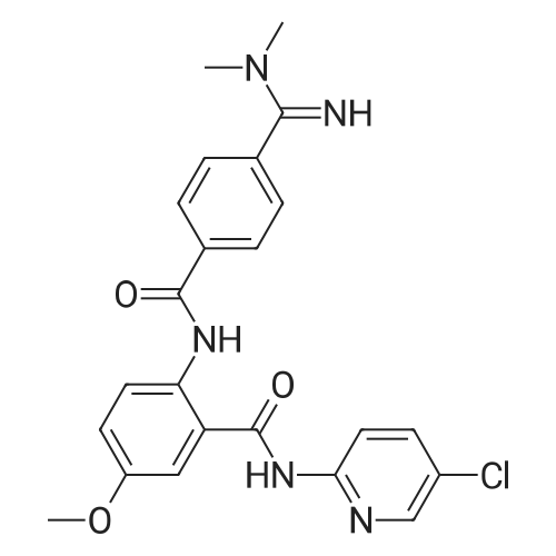 N-(5-Chloropyridin-2-yl)-2-(4-(N,N-dimethylcarbamimidoyl)benzamido)-5-methoxybenzamide