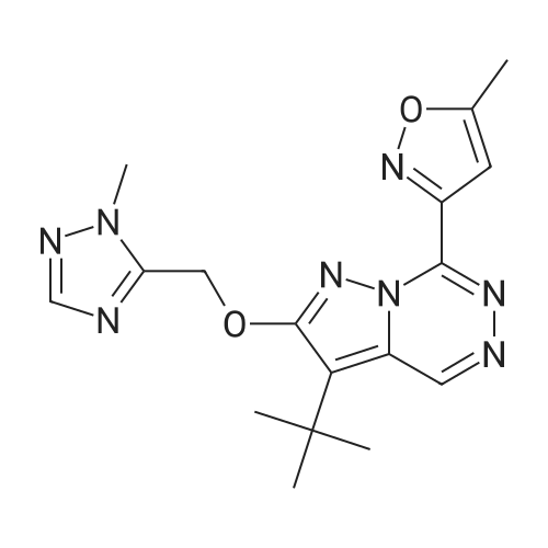 3-(9-(tert-Butyl)-8-((1-methyl-1H-1,2,4-triazol-5-yl)methoxy)pyrazolo[1,5-d][1,2,4]triazin-2-yl)-5-m