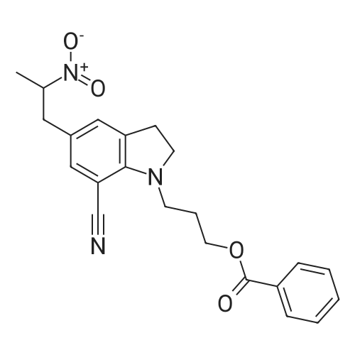 350797-56-7|3-(7-Cyano-5-(2-nitropropyl)indolin-1-yl)propyl benzoate