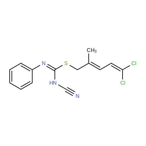 353254-67-8  1-Cyano-2-(5,5-dichloro-2-methylpenta-2,4-dienyl)-3-phenylisothiourea