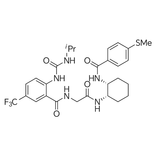2-(3-Isopropylureido)-N-(2-((cis-2-(4-(methylthio)benzamido)cyclohexyl)amino)-2-oxoethyl)-5-(trifluo