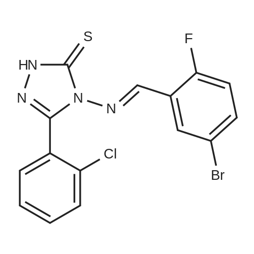478254-49-8 4-((5-Bromo-2-fluorobenzylidene)amino)-3-(2-chlorophenyl)-1H-1,2,4-triazole-5(4H)-thione