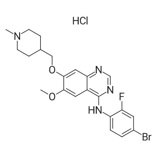N-(4-Bromo-2-fluorophenyl)-6-methoxy-7-((1-methylpiperidin-4-yl)methoxy)quinazolin-4-amine hydrochlo