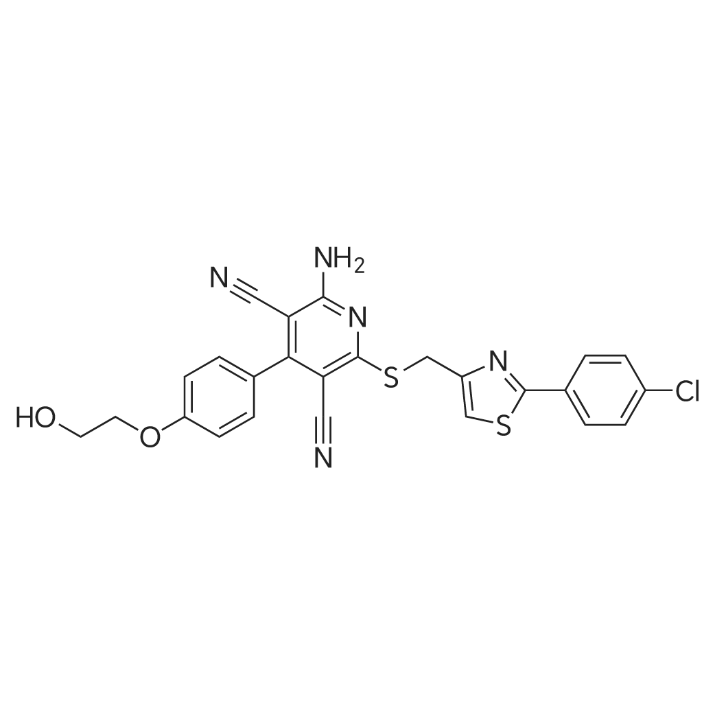 2-Amino-6-(((2-(4-chlorophenyl)thiazol-4-yl)methyl)thio)-4-(4-(2-hydroxyethoxy)phenyl)pyridine-3,5-d