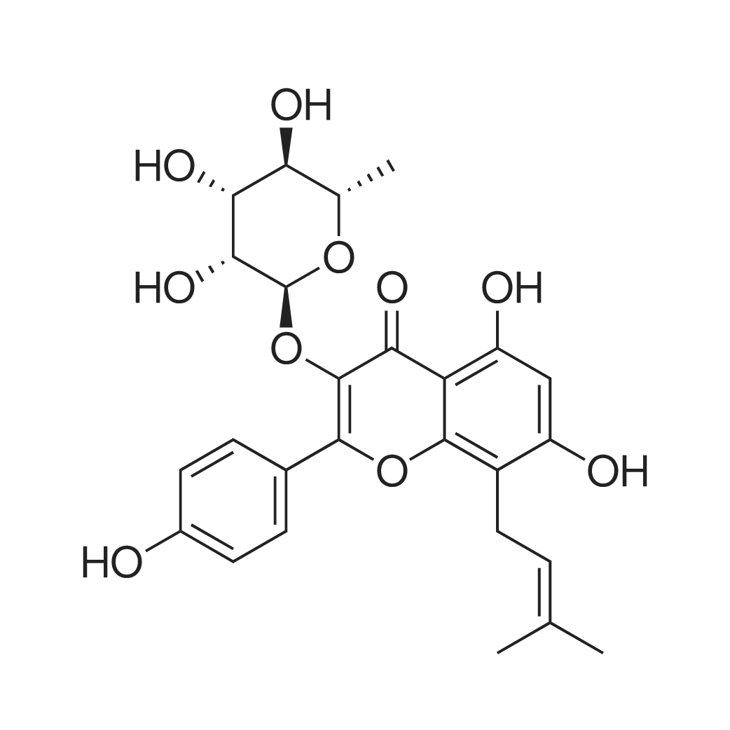 5,7-Dihydroxy-2-(4-hydroxyphenyl)-8-(3-methylbut-2-en-1-yl)-3-(((2S,3R,4R,5R,6S)-3,4,5-trihydroxy-6-