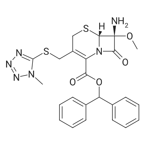 Benzhydryl (6R,7S)-7-amino-7-methoxy-3-(((1-methyl-1H-tetrazol-5-yl)thio)methyl)-8-oxo-5-thia-1-azab
