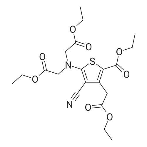 Diethyl 2,2'-((3-cyano-4-(2-ethoxy-2-oxoethyl)-5-(ethoxycarbonyl)thiophen-2-yl)azanediyl)diacetate
