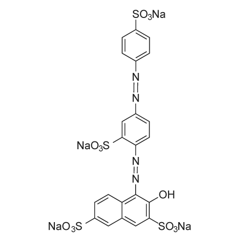3-Hydroxy-4-((2-sulfo-4-((4-sulfophenyl)diazenyl)phenyl)diazenyl)naphthalene-2,7-disulfonic acid, te