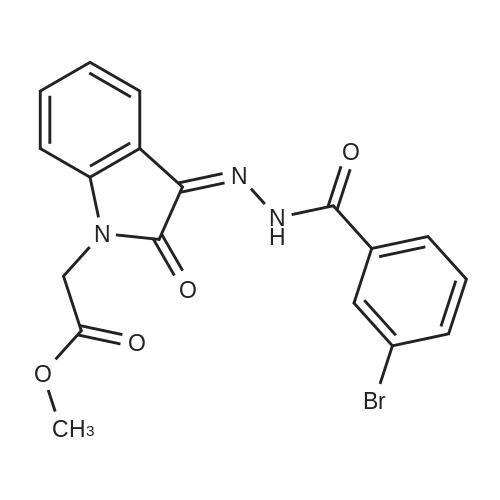 624726-21-2 Methyl 2-(3-(2-(3-bromobenzoyl)hydrazono)-2-oxoindolin-1-yl)acetate