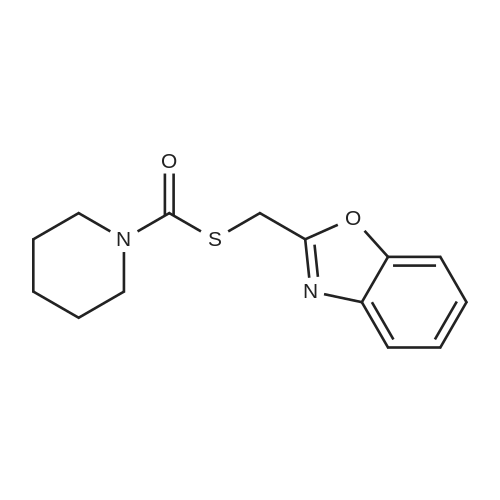 64887-11-2 S-(Benzo[d]oxazol-2-ylmethyl) piperidine-1-carbothioate
