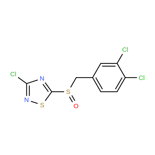 845879-22-3  3-Chloro-5-((3,4-dichlorobenzyl)sulfinyl)-1,2,4-thiadiazole