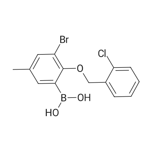 (3-Bromo-2-((2-chlorobenzyl)oxy)-5-methylphenyl)boronic acid