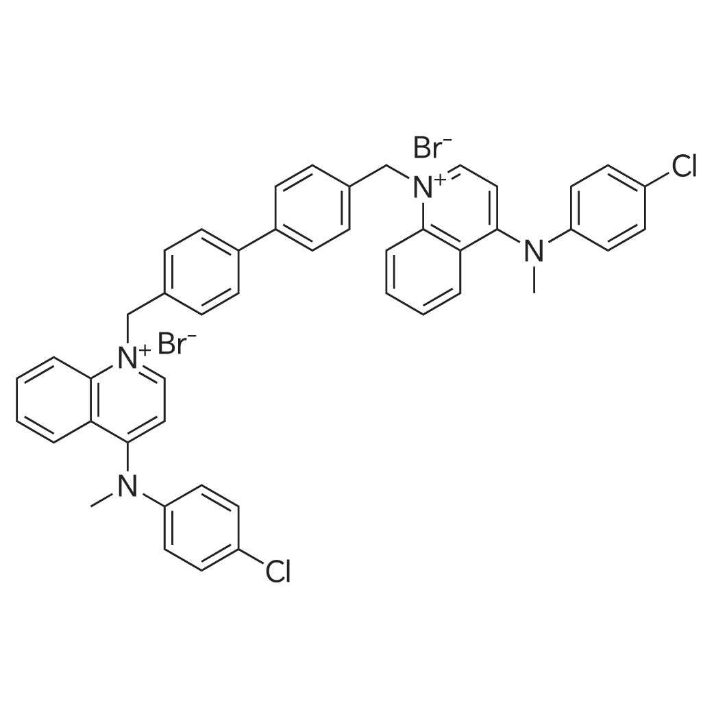 1,1'-([1,1'-Biphenyl]-4,4'-diylbis(methylene))bis(4-((4-chlorophenyl)(methyl)amino)quinolin-1-ium) b