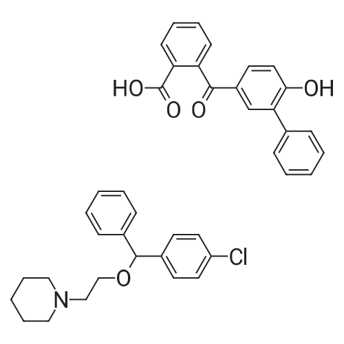 1-(2-((4-Chlorophenyl)(phenyl)methoxy)ethyl)piperidine 2-(6-hydroxy-[1,1'-biphenyl]-3-carbonyl)benzo