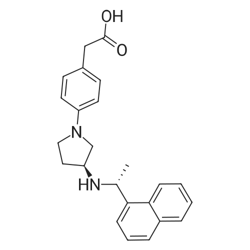 2-(4-((S)-3-(((R)-1-(Naphthalen-1-yl)ethyl)amino)pyrrolidin-1-yl)phenyl)acetic acid