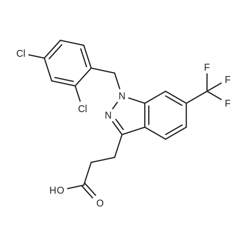 3-(1-(2,4-Dichlorobenzyl)-6-(trifluoromethyl)-1H-indazol-3-yl)propanoic acid