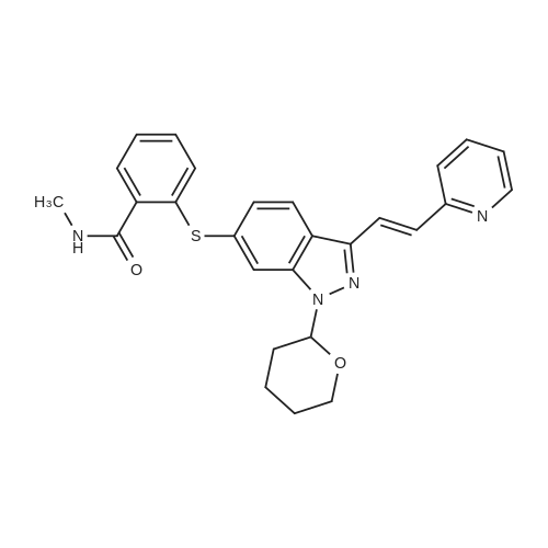 885126-35-2|N-Methyl-2-[[3-[(1E)-2-(2-pyridinyl)ethenyl]-1-(tetrahydro-2H-pyran-2-yl)-1H-indazol-6-y