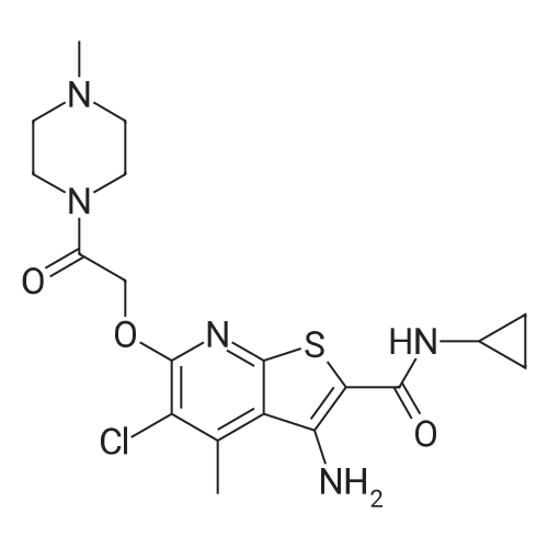 3-Amino-5-chloro-N-cyclopropyl-4-methyl-6-(2-(4-methylpiperazin-1-yl)-2-oxoethoxy)thieno[2,3-b]pyrid
