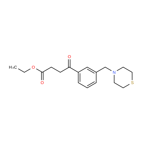 898788-17-5  Ethyl 4-oxo-4-[3-(thiomorpholinomethyl)phenyl]butyrate