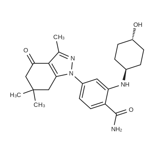 2-(trans-4-Hydroxycyclohexyl)amino)-4-(3,6,6-trimethyl-4-oxo-4,5,6,7-tetrahydro-1H-indazol-1-yl)benz