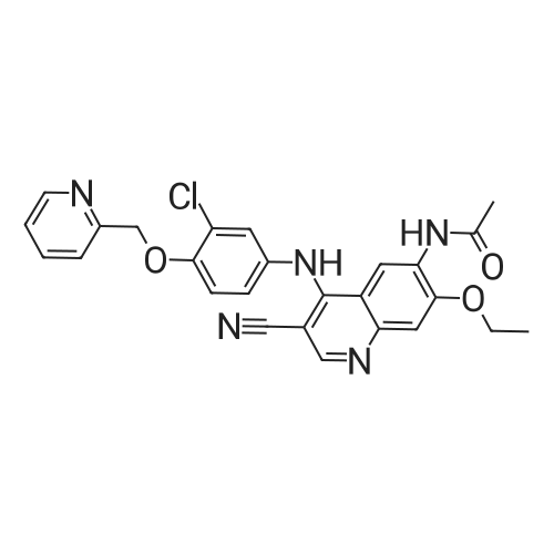 915941-95-6|N-(4-((3-Chloro-4-(pyridin-2-ylmethoxy)phenyl)amino)-3-cyano-7-ethoxyquinolin-6-yl)aceta