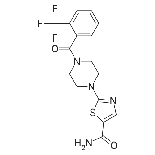 2-(4-(2-(Trifluoromethyl)benzoyl)piperazin-1-yl)thiazole-5-carboxamide
