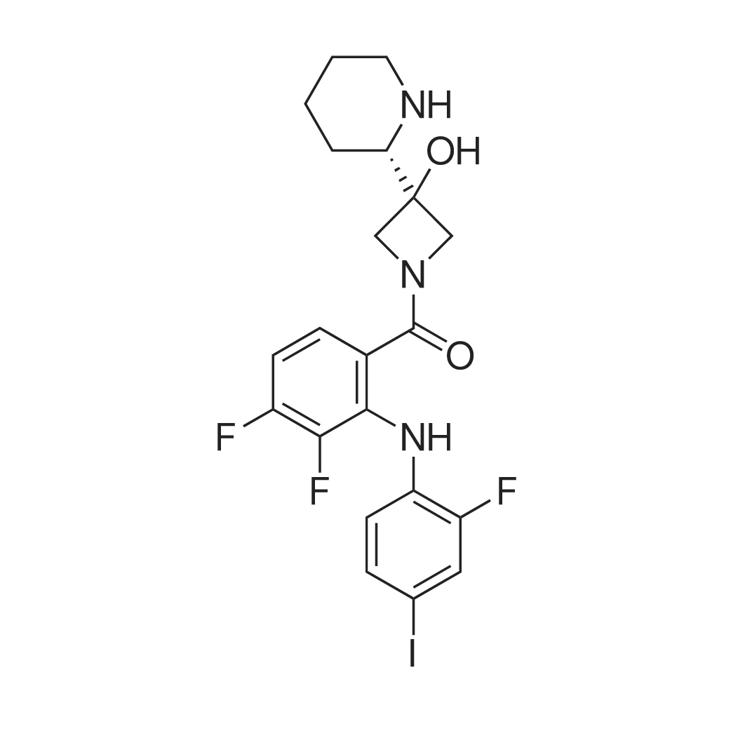 (S)-(3,4-Difluoro-2-((2-fluoro-4-iodophenyl)amino)phenyl)(3-hydroxy-3-(piperidin-2-yl)azetidin-1-yl)