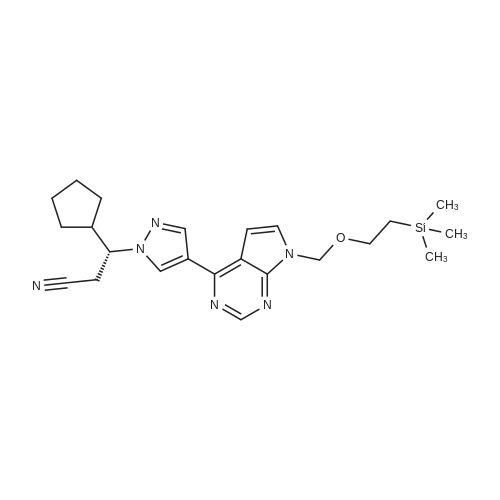 (R)-3-Cyclopentyl-3-(4-(7-((2-(trimethylsilyl)ethoxy)methyl)-7H-pyrrolo[2,3-d]pyrimidin-4-yl)-1H-pyr