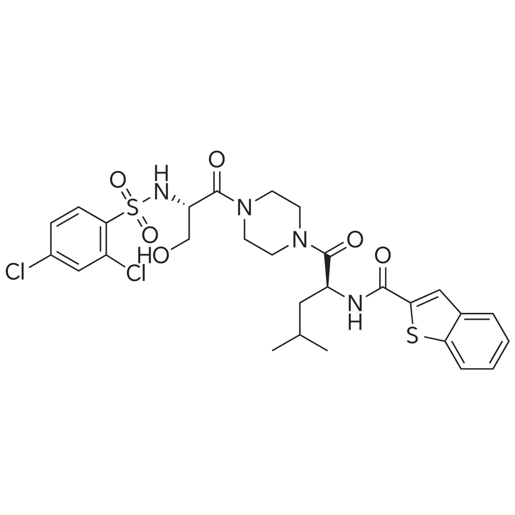N-((S)-1-(4-((S)-2-(2,4-dichlorophenylsulfonamido)-3-hydroxypropanoyl)piperazin-1-yl)-4-methyl-1-oxo