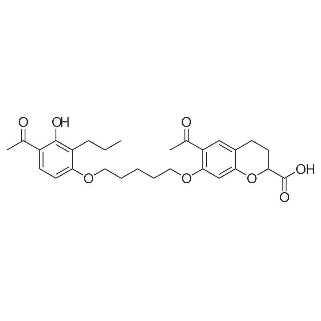 6-Acetyl-7-((5-(4-acetyl-3-hydroxy-2-propylphenoxy)pentyl)oxy)chromane-2-carboxylic acid