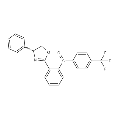 (R)-4-Phenyl-2-(2-((R)-(4-(trifluoromethyl)phenyl)sulfinyl)phenyl)-4,5-dihydrooxazole (R)-4-Phenyl-2