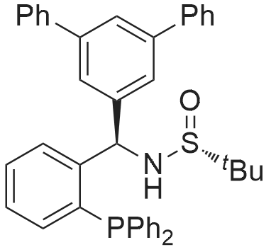 (R)-N-((R)-[1,1':3',1''-Terphenyl]-5'-yl(2-(diphenylphosphanyl)phenyl)methyl)-2-methylpropane-2-sulf